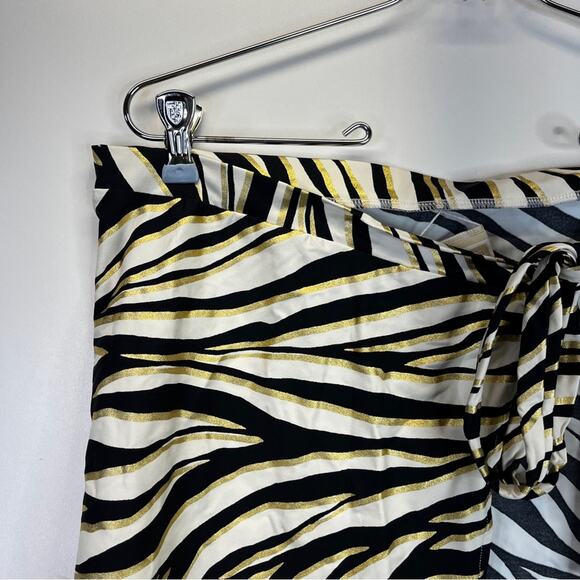 MICHAEL Michael Kors Short Pareo Tiger Cover Up black gold cream - XS/S - Picture 3 of 10